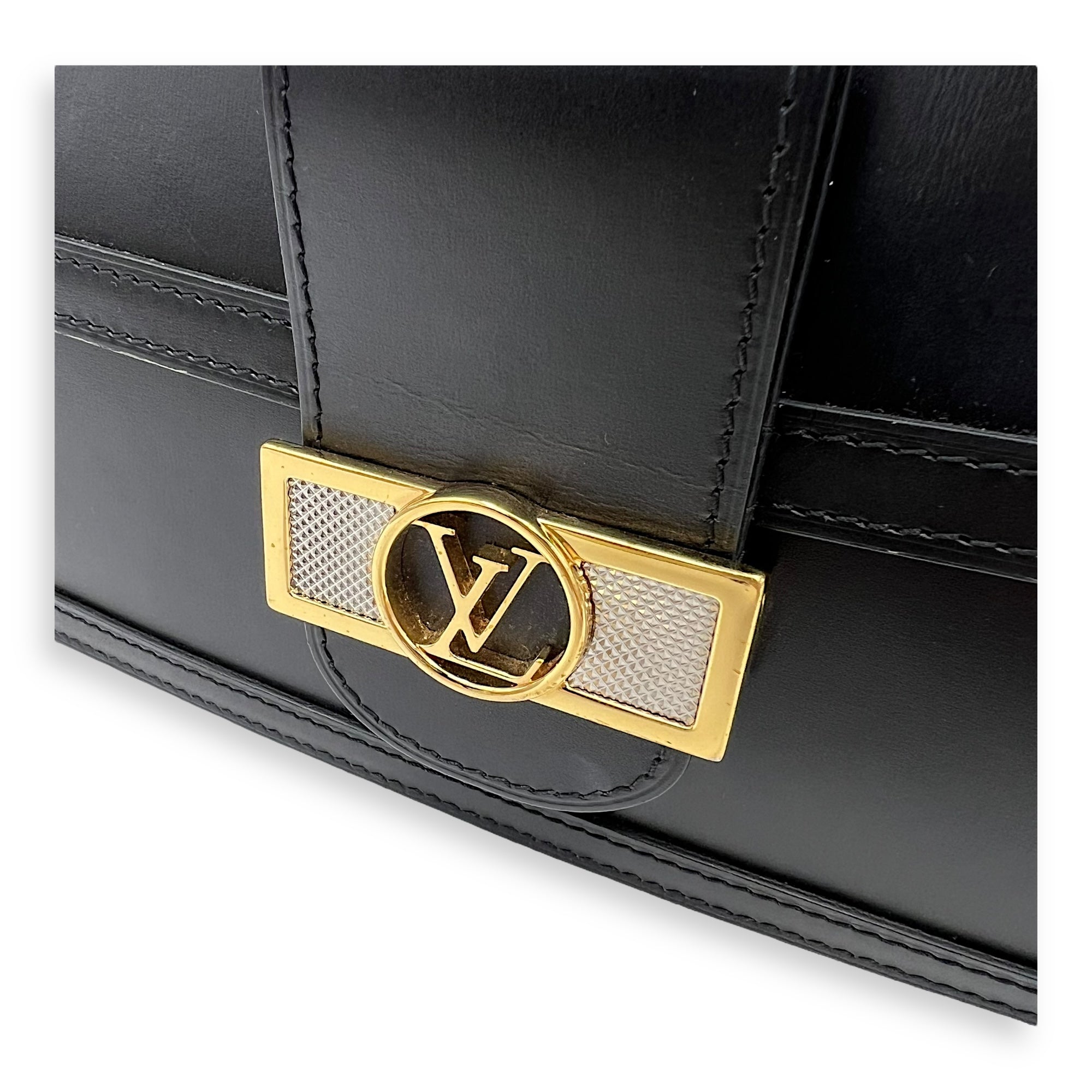 Dauphine MM Shoulder bag in Calfskin, Gold Hardware - Image 8