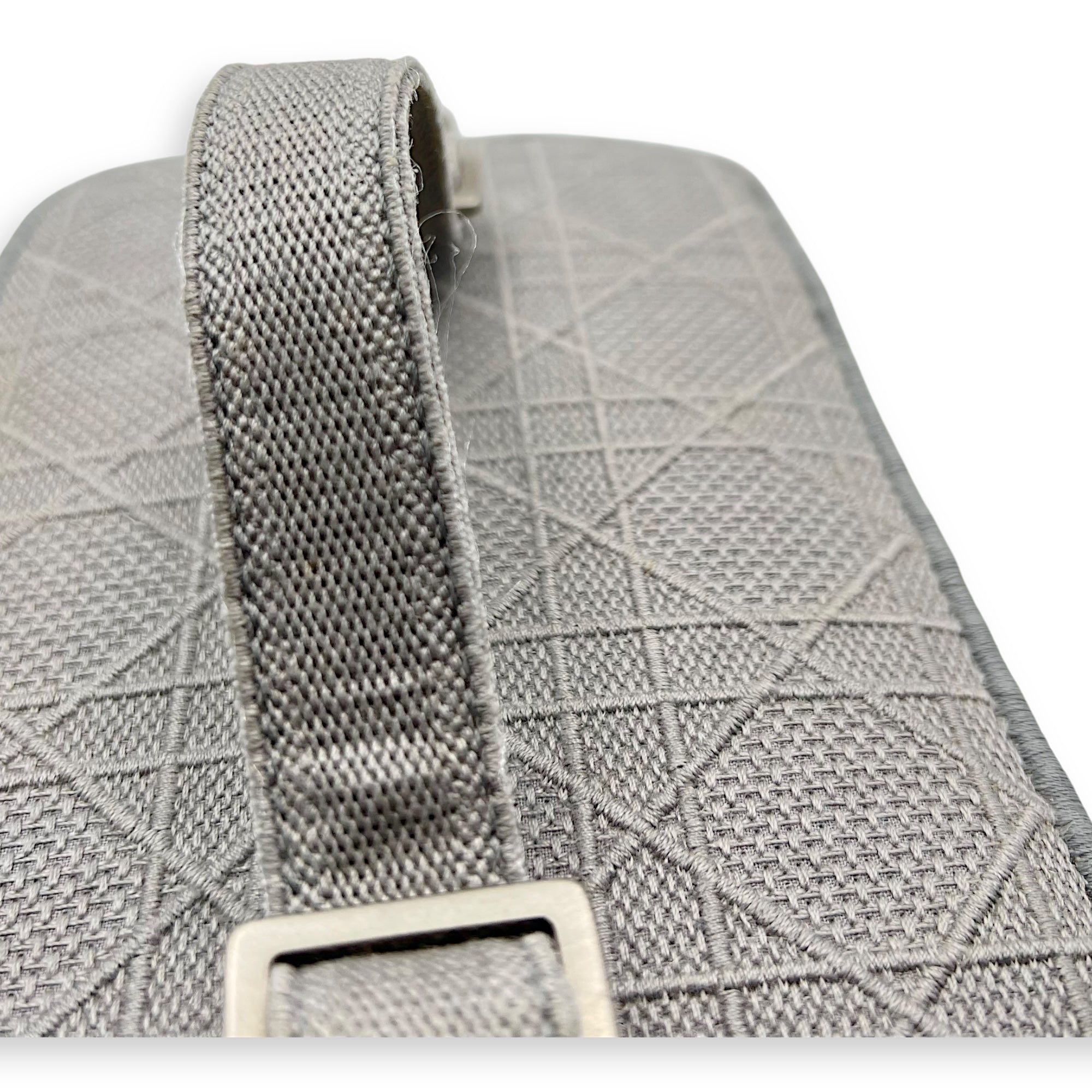 D-Lite Vanity Top Handle Bag Grey in Canvas, Silver hardware - Image 9