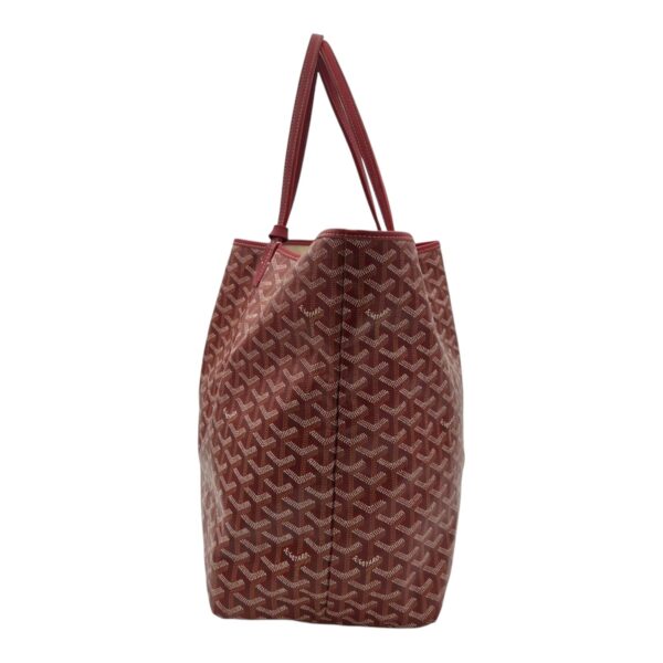 Saint Louis GM Red Tote Bag in Coated Canvas, Silver hardware - Image 4