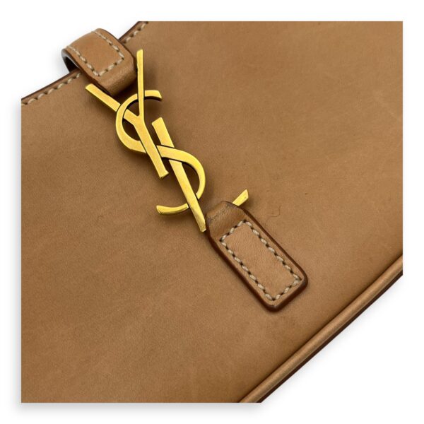 Le 5 A 7 Top Handle Bag Brown in Calfskin, Gold hardware - Image 11