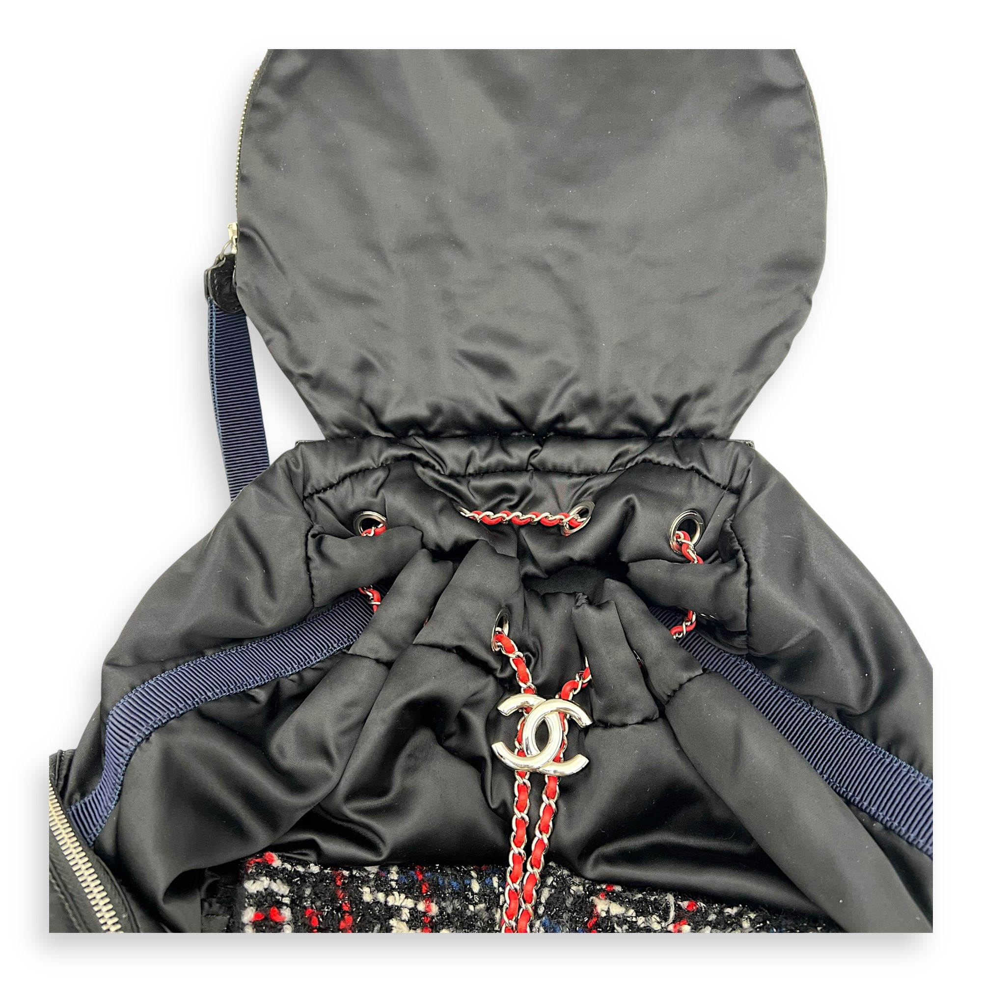 Astronaut Backpack Multi-colour in Tweed, Silver hardware - Image 9