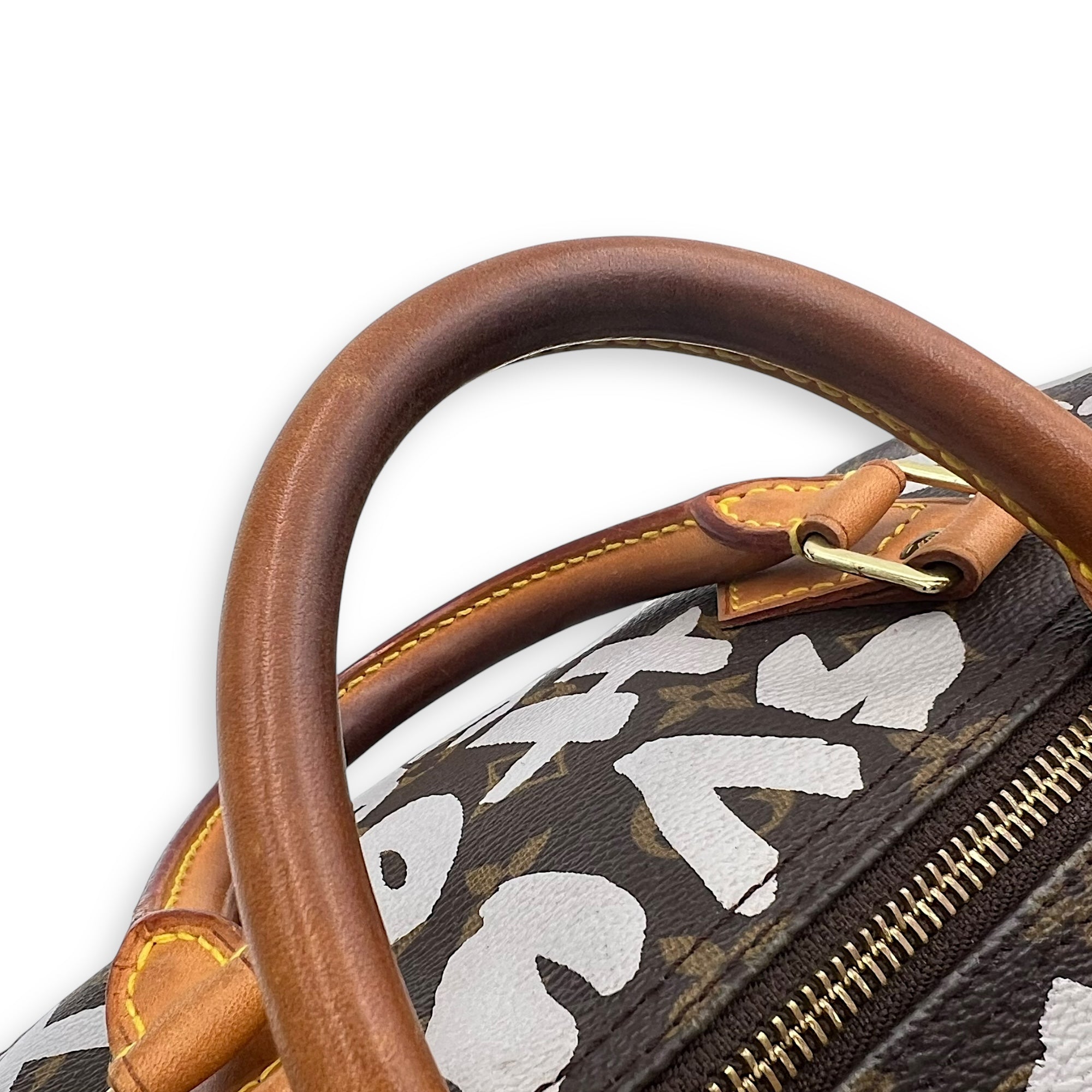 Speedy Sprouse Top Handle Bag 30 Brown in Monogram Coated Canvas, Gold hardware - Image 11