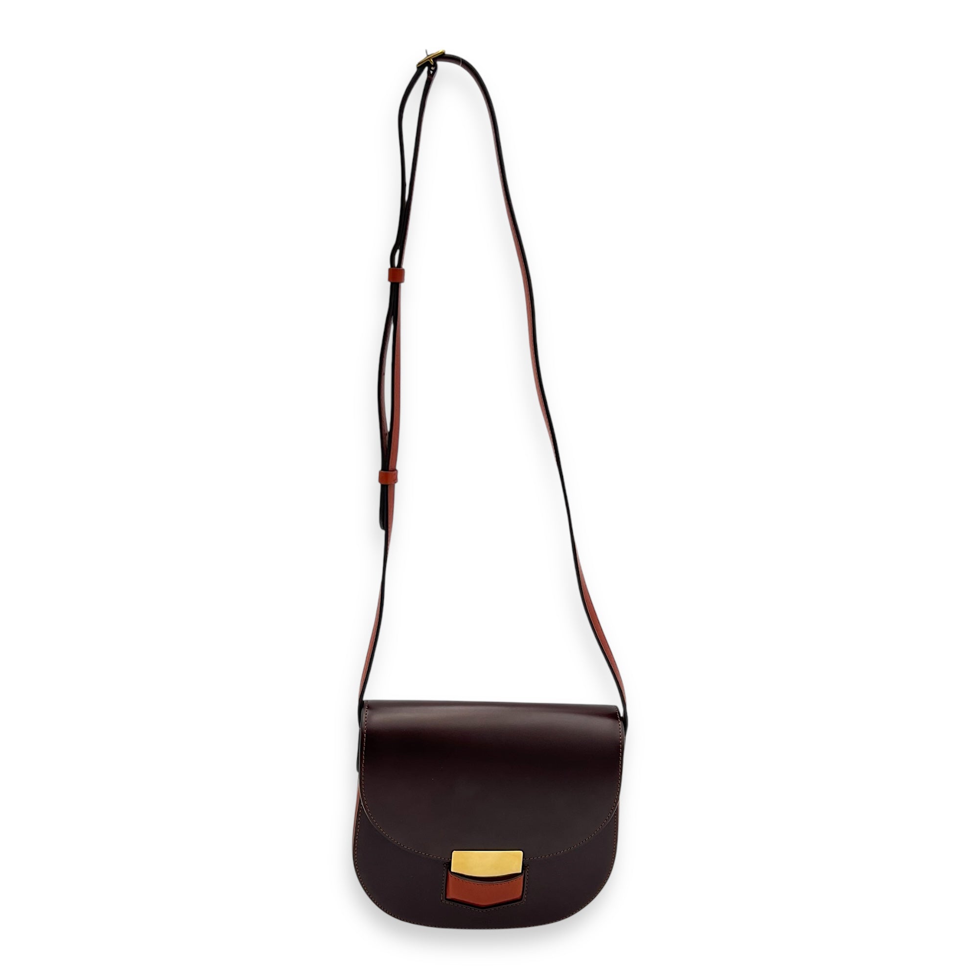 Trotteur Crossbody Bag Red in Calfskin, Gold hardware - Image 12