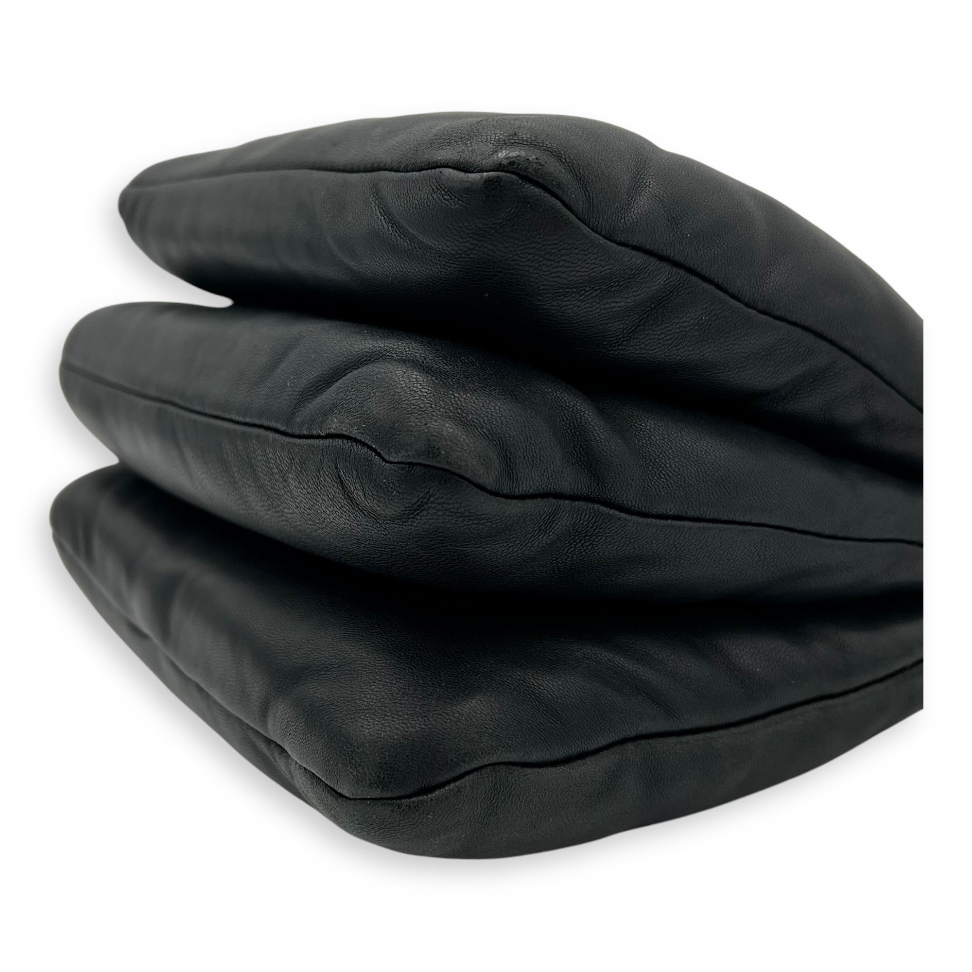 Trio Black Crossbody Bag in Lambskin, Gold hardware - Image 10