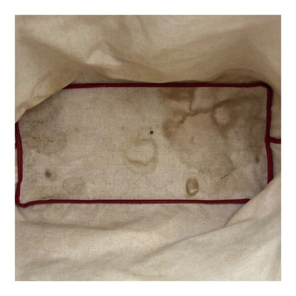 Saint Louis GM Red Tote Bag in Coated Canvas, Silver hardware - Image 8