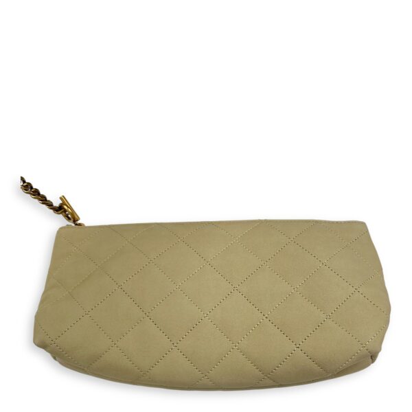 ICare Tote Bag Beige in Nubuck suede, Gold hardware - Image 26