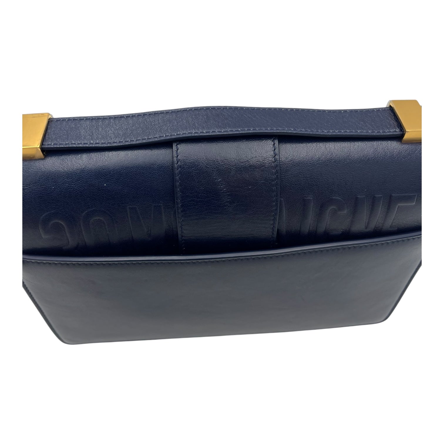 30 Montaigne Shoulder Bag Blue in Calfskin, Gold hardware - Image 13