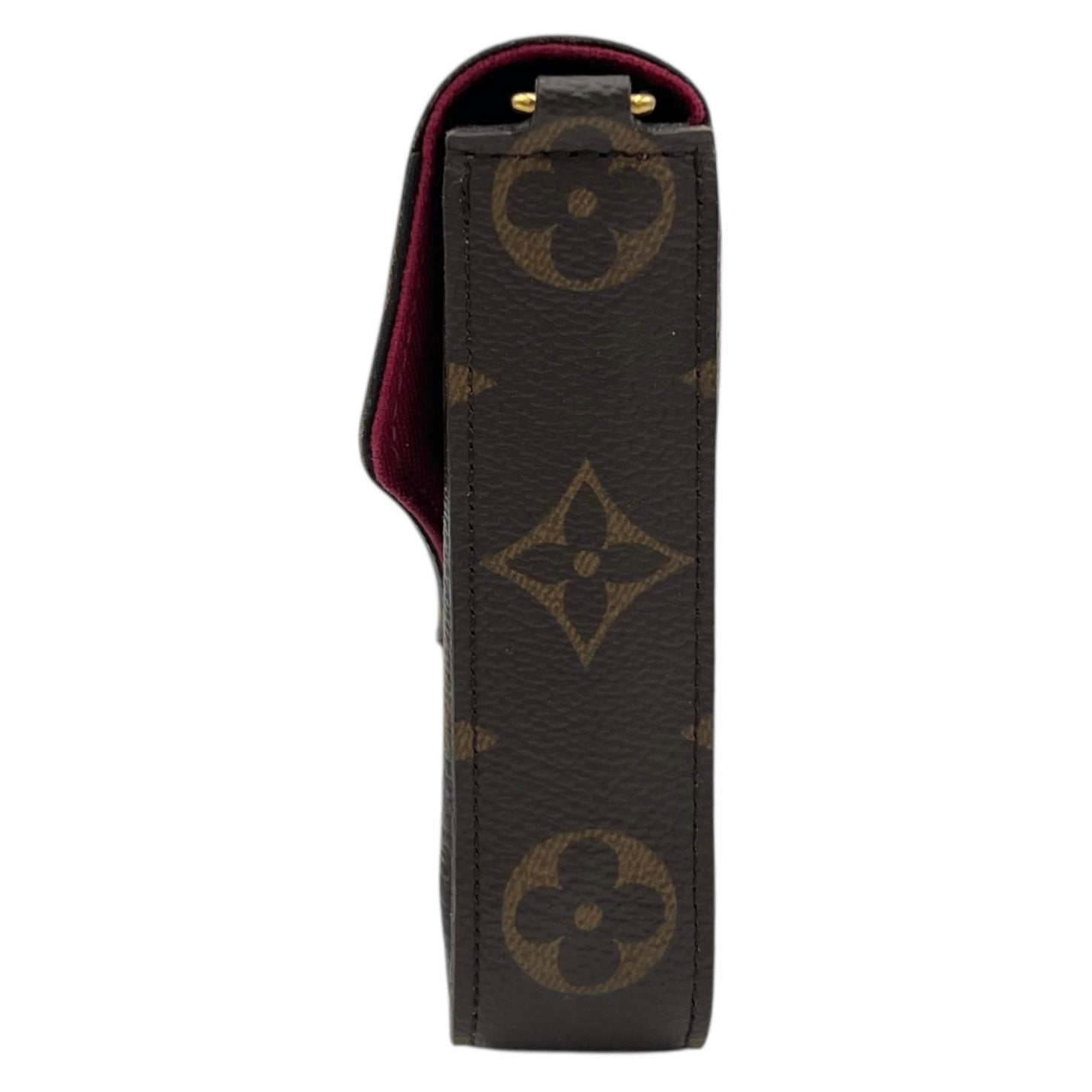 Felicie Wallet On Chain Brown in Monogram Coated Canvas, Gold hardware - Image 5