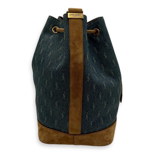 All Over Bucket Bag Blue in Denim, Gold hardware - Image 4
