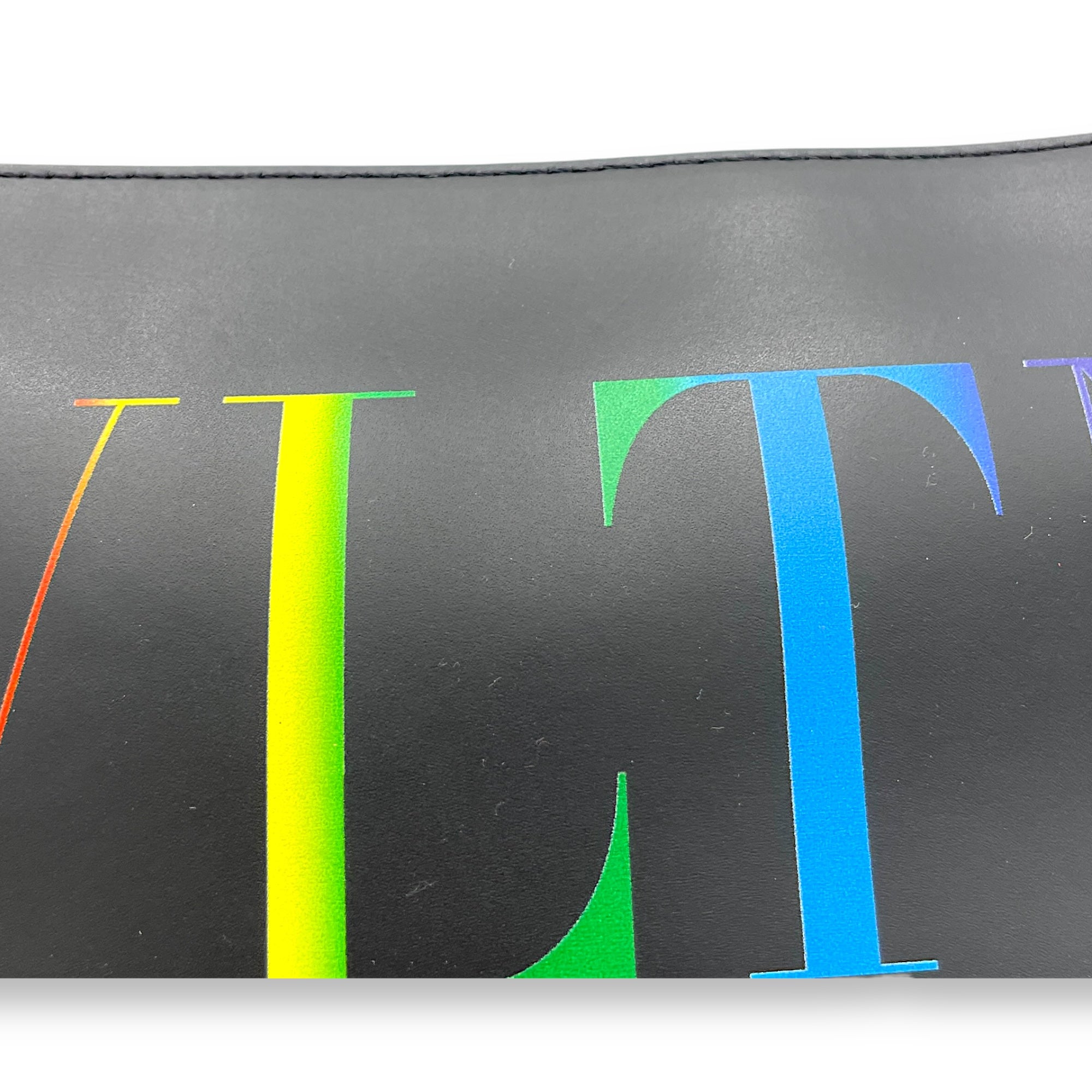 VLTN Black Belt Bag in Calfskin, Silver hardware - Image 8