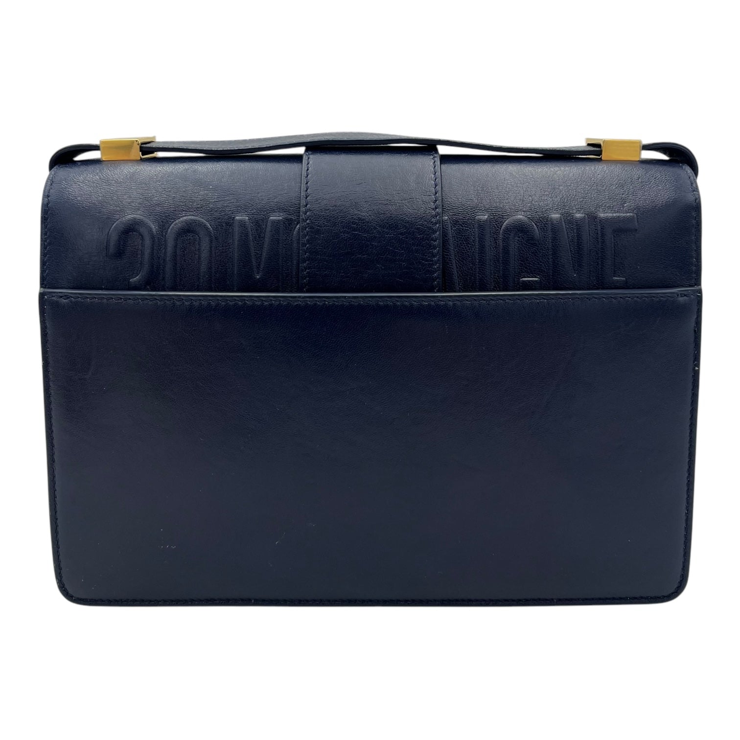 30 Montaigne Shoulder Bag Blue in Calfskin, Gold hardware - Image 3