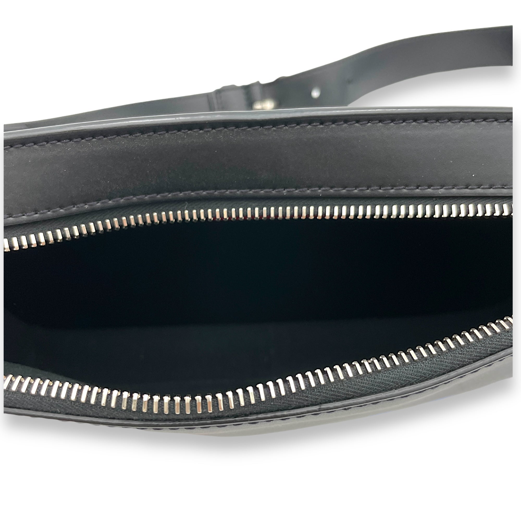 VLTN Black Belt Bag in Calfskin, Silver hardware - Image 12