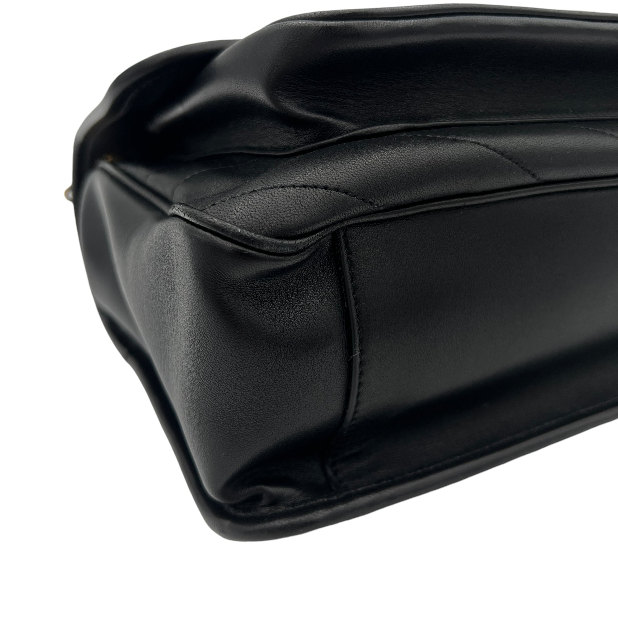 Niki Medium Black Shoulder Bag in Lambskin, Gold hardware - Image 10