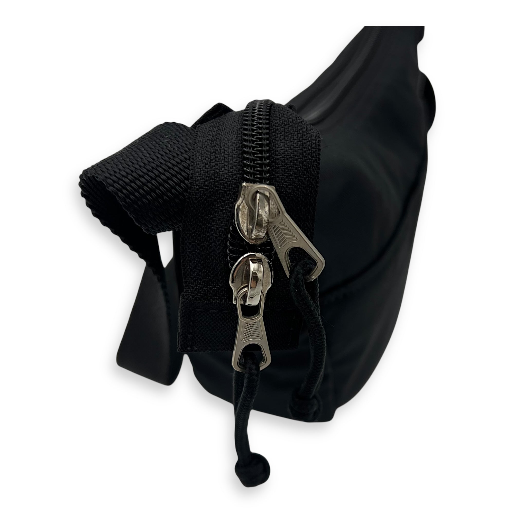 Logo Shoulder Bag Black in Canvas, Silver hardware - Image 10