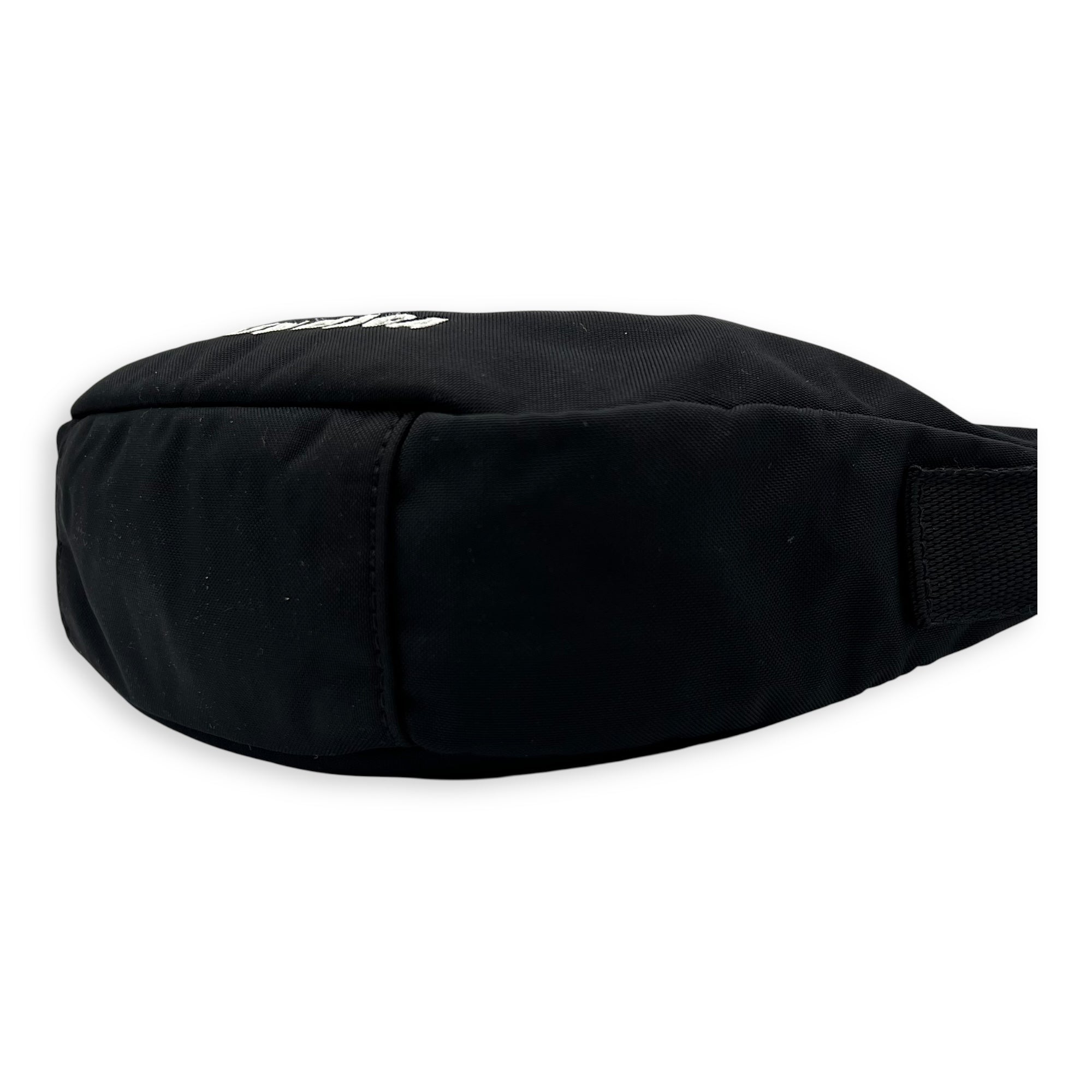 Logo Shoulder Bag Black in Canvas, Silver hardware - Image 9