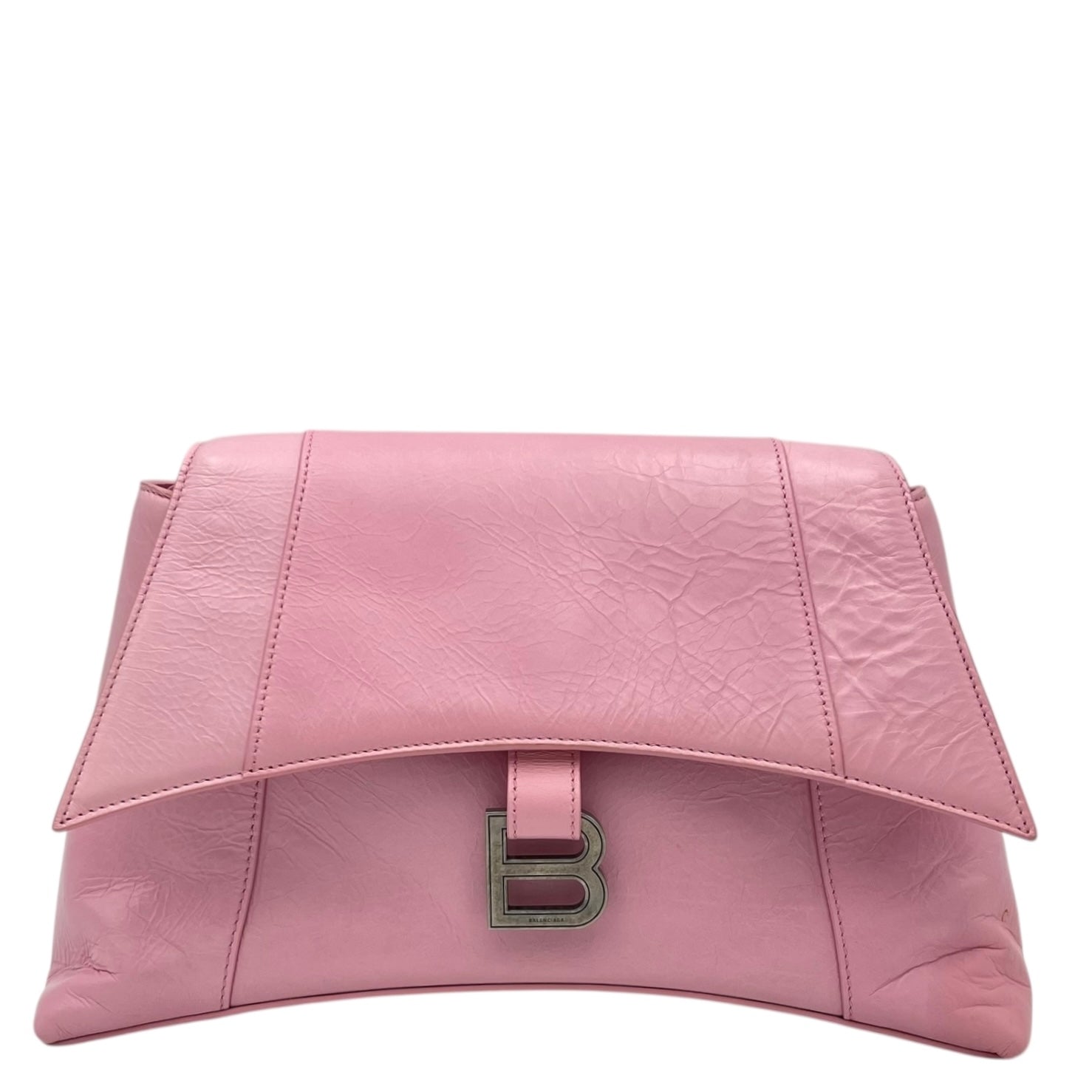 Downtown Shoulder Bag Pink in Calfskin, Silver hardware