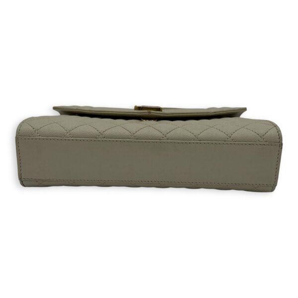 Envelope Shoulder Bag White in Caviar Leather, Gold hardware - Image 6