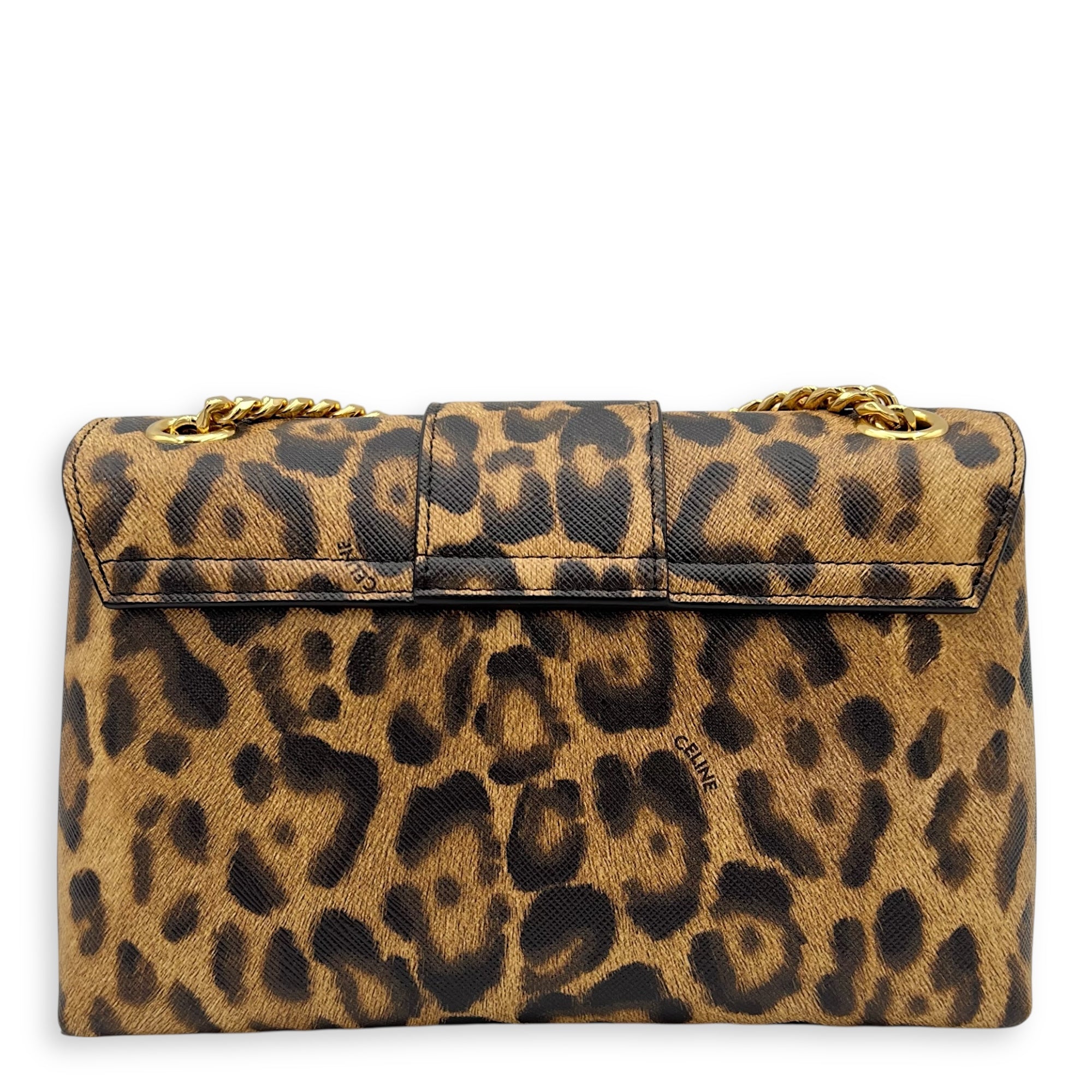 Triomphe Shoulder Bag Brown in Calfskin, Gold hardware - Image 3