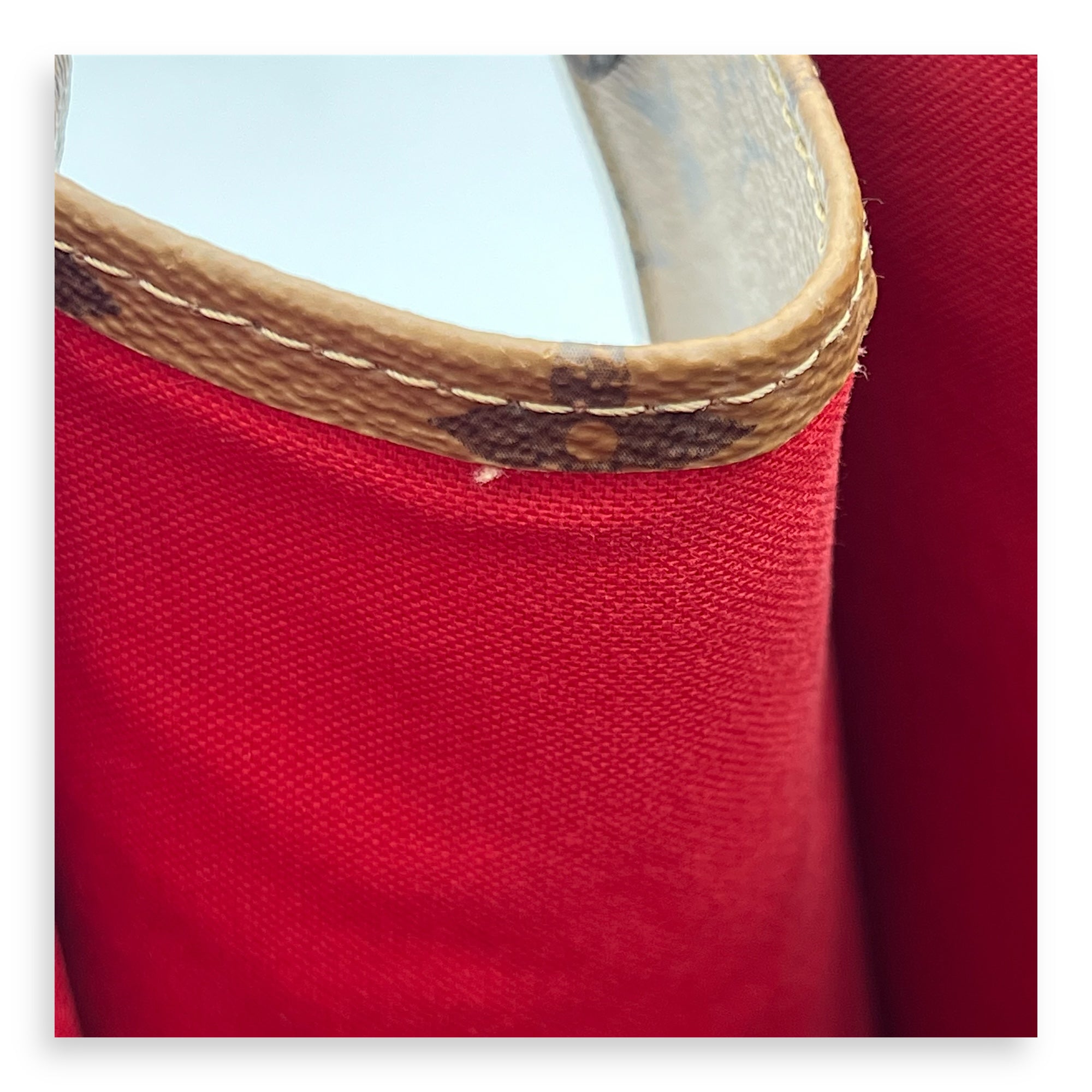 OnTheGo MM Brown Top Handle Bag in Monogram Coated Canvas, Gold hardware - Image 11