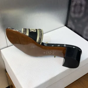 Christian Dior Dway Slides Women Gradient Butterflies Motif Canvas Black ModernLook 1137