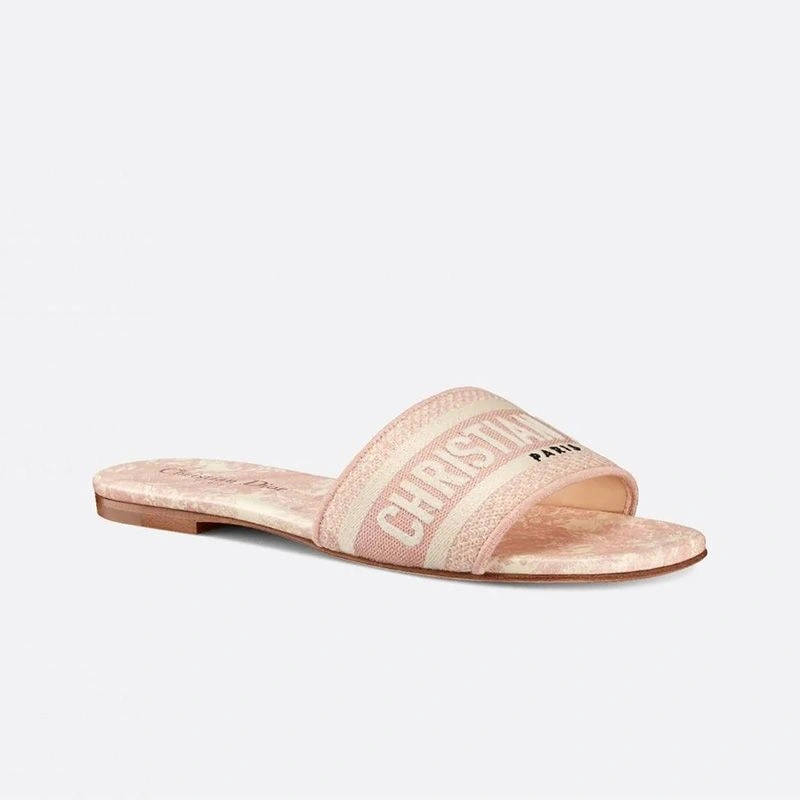 Christian Dior Dway Slides Women Toile De Jouy Motif Canvas Cherry HighQuality 8795 - Image 3