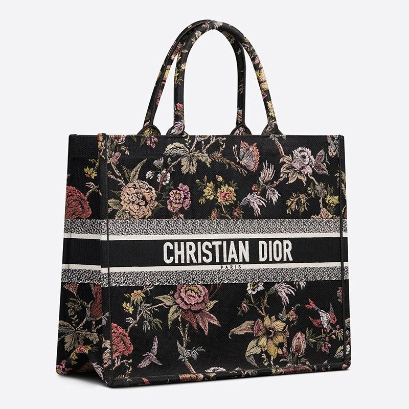 Dior Book Tote Jardin Botanique Motif Canvas Black SmartChoice 4256 - Image 3