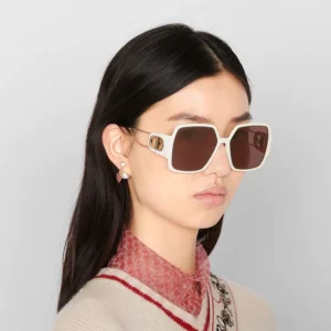 Dior Tribales Dioramour Earrings Metal, White Resin Pearls and Red Lacquer with White Polka Dots Gold WellDesigned 7848