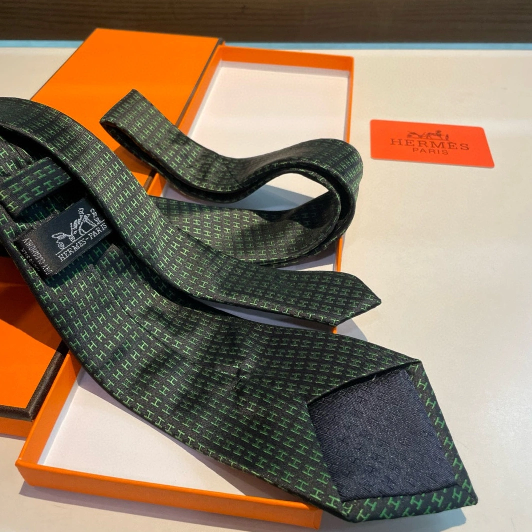 Hermes Necktie For Men Flexible 4897 - Image 5