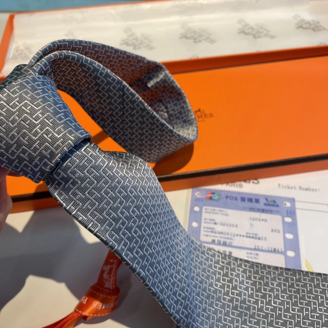 Hermes Necktie For Men HighQuality 9834 - Image 3