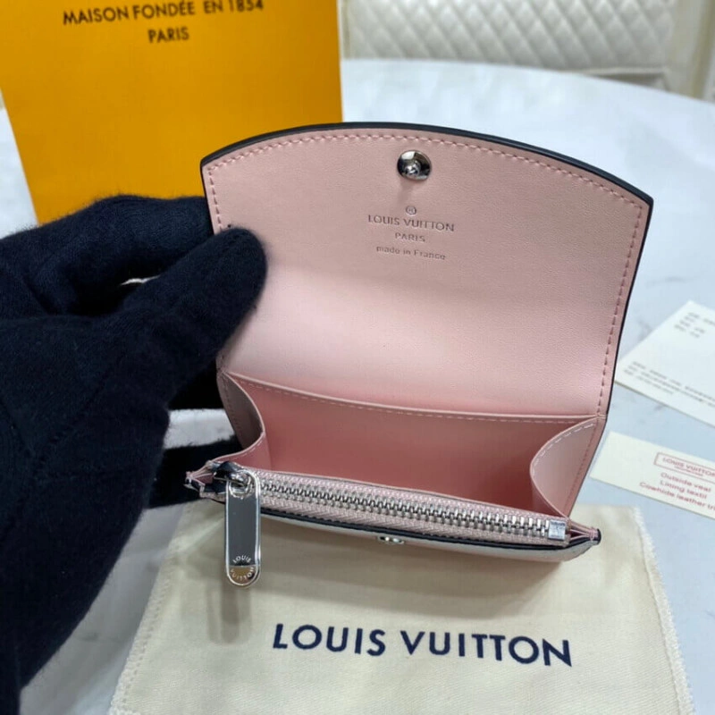 2 card sl Louis Vuitton Coin Purse in Pink Gradient Mahina Perforated Leather - Image 7