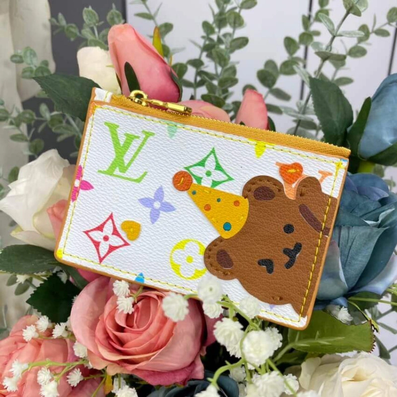 This Upcyc Louis Vuitton Cute Corgi Coin Pouch White - Image 4