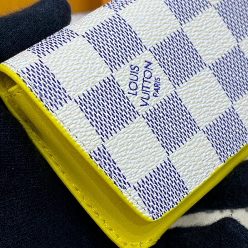 Pineapple Louis Vuitton Damier Azur Woody Glasses Case - Image 5