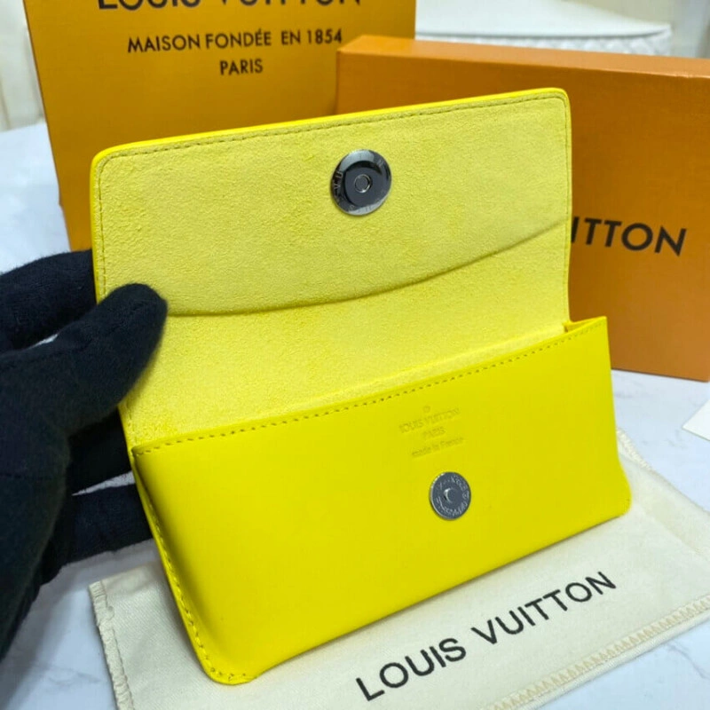 Pineapple Louis Vuitton Damier Azur Woody Glasses Case - Image 7