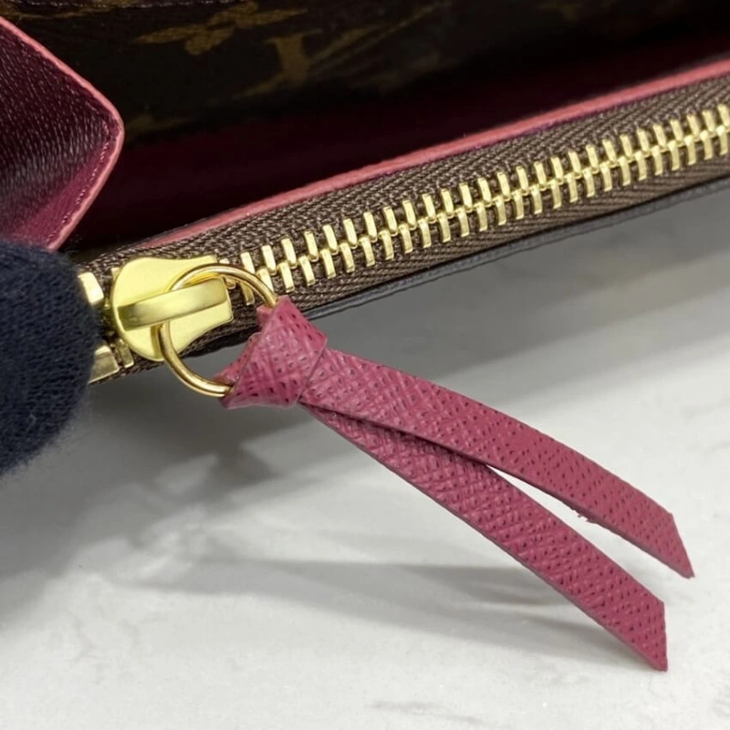 4 credit Louis Vuitton Monogram Canvas Emilie Wallet Fuchsia - Image 10