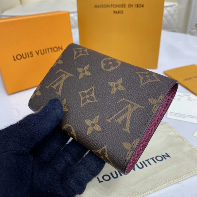 Grained c Louis Vuitton Monogram Canvas Victorine Wallet Fuchsia - Image 3