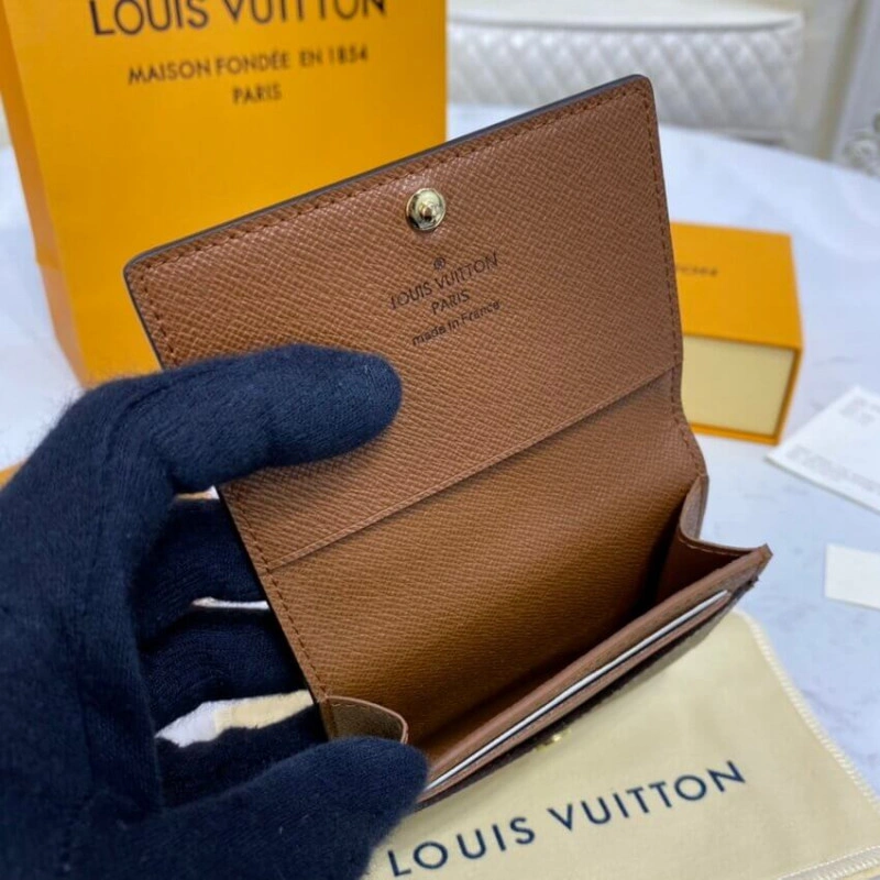 Gusseted Louis Vuitton Monogram Envelope Business Card Holder - Image 8