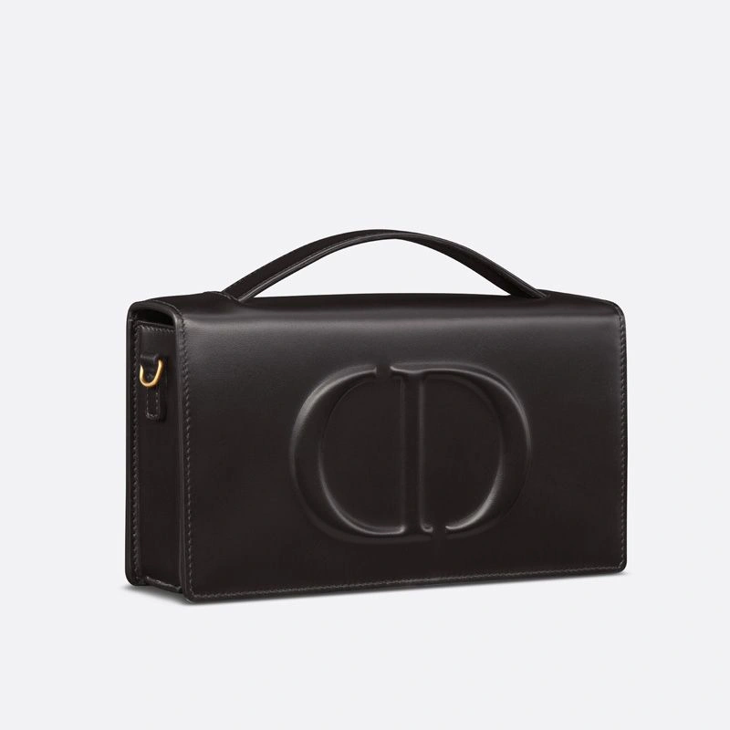 Mini Dior CD Signature Bag Calfskin Black NewStyle 9903 - Image 3