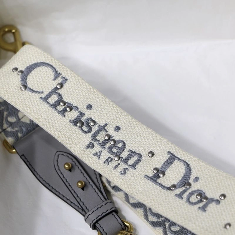 UrbanStyle 744 Dior Shoulder Strap In Oblique Medallions Motif Cotton Grey - Image 3