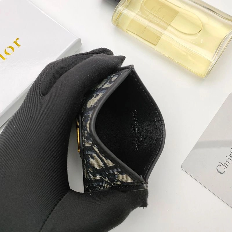 Dior 30 Montaigne Card Holder Oblique Motif Canvas Blue - Image 3