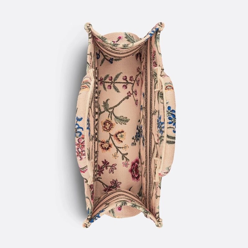 Dior Book Tote Petites Fleurs Motif Canvas Beige - Image 4
