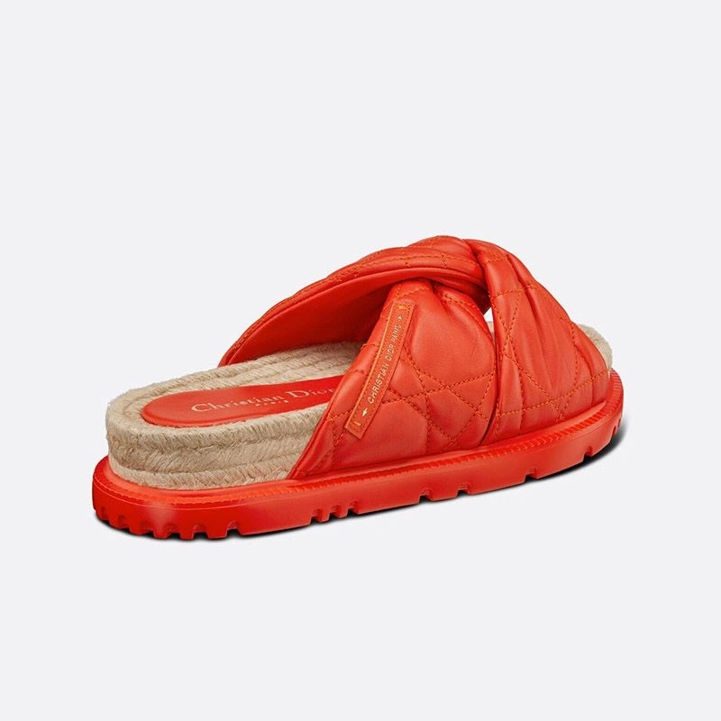 Dior Dtwist Slides Women Cannage Lambskin Red - Image 3