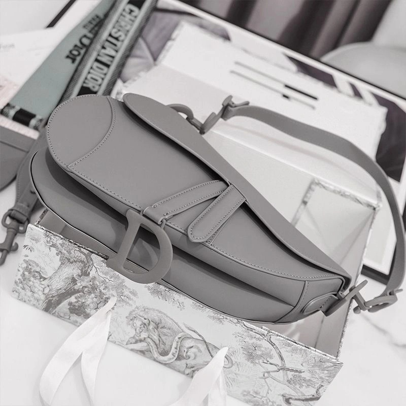 Dior Saddle Bag Ultramatte Calfskin Grey - Image 3