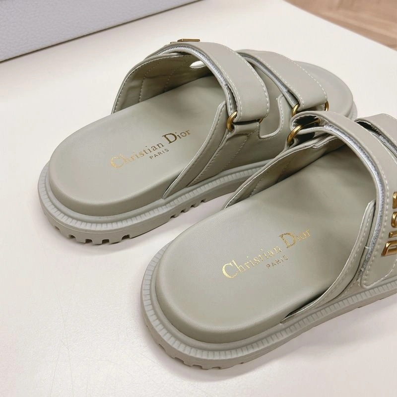 DiorAct Slides Women Calfskin Grey - Image 3