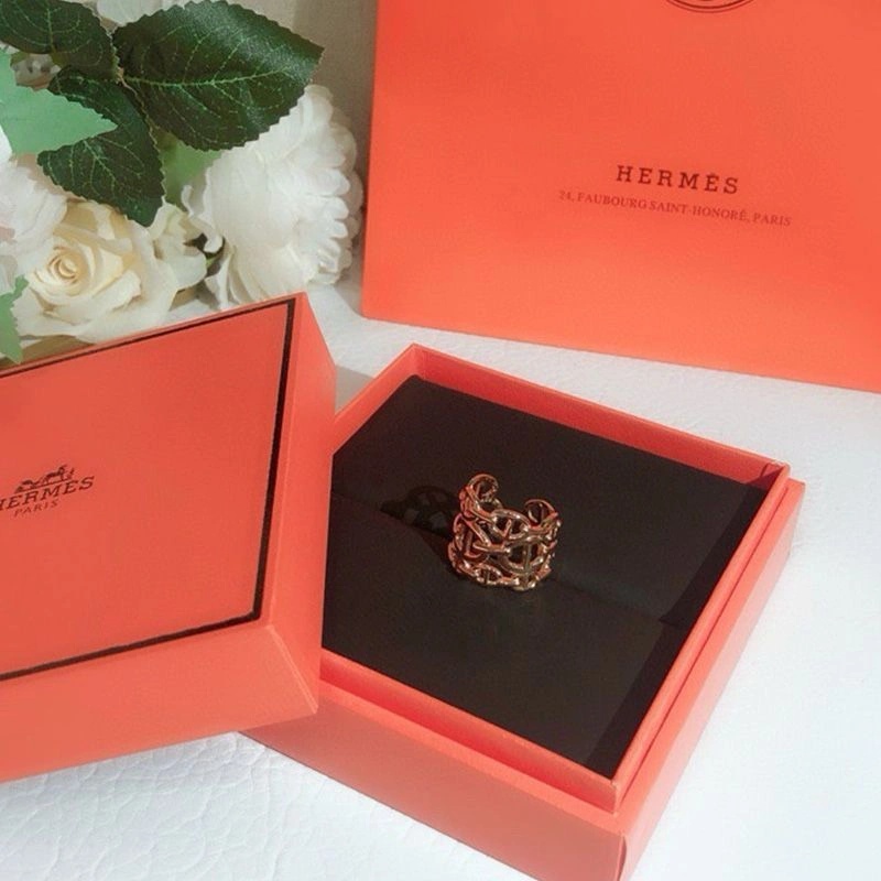 Hermes Chaine D'Ancre Ring Rose Gold - Image 3