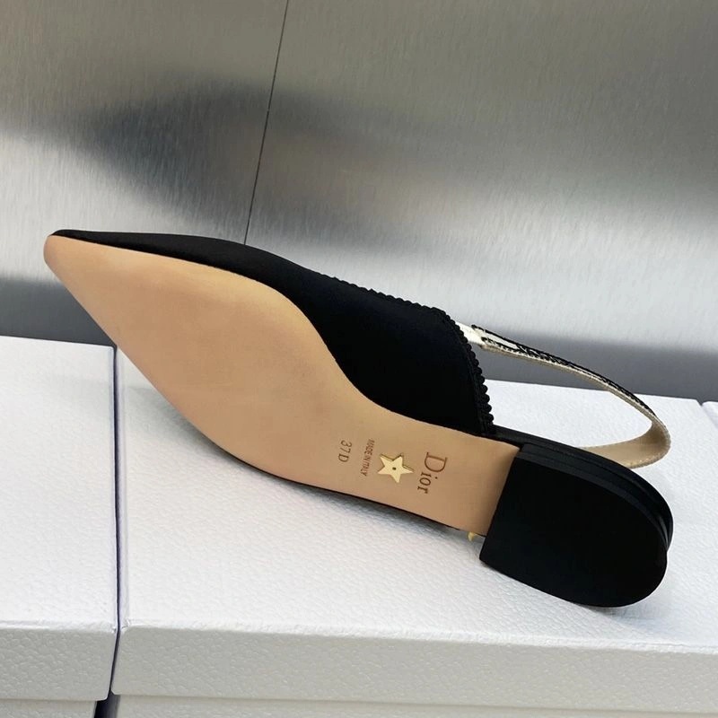 J'Adior Slingback Pumps Women Satin and Cotton Black - Image 7