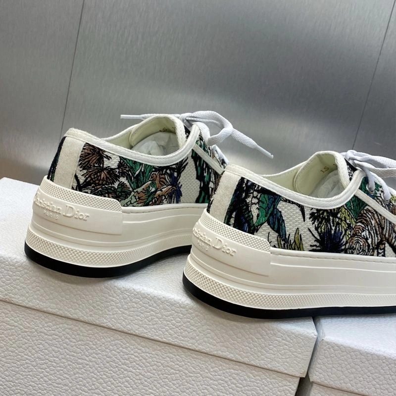 Walk'n'Dior Platform Sneakers Unisex Etoile de Voyage Motif Canvas Multicolor - Image 3