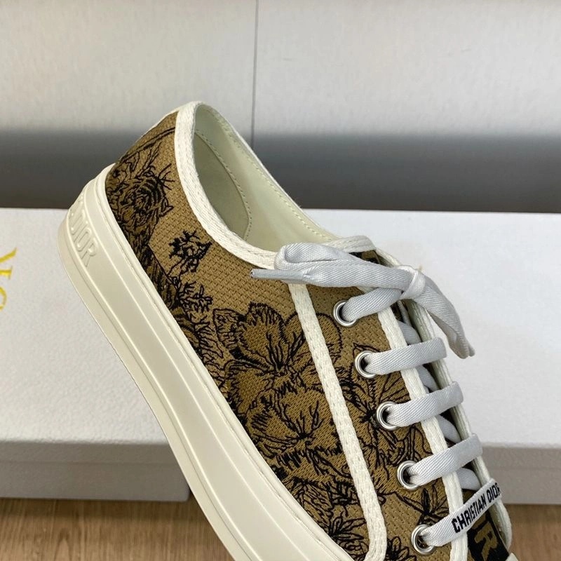 Walk'n'Dior Sneakers Women Toile de Jouy Voyage Motif Canvas Beige - Image 3